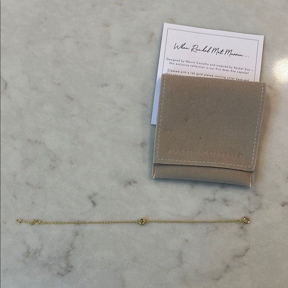 Marrin Costello 14k Gold Delicate Bracelet with Topaz Charm - Picture 1 of 4